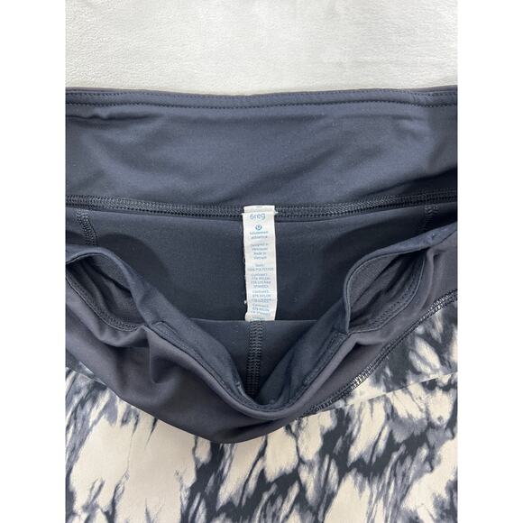 Lululemon Womens 6 / S Pace Setter Skort Black Cream Stretch Pull On Golf Tennis - Picture 6 of 7